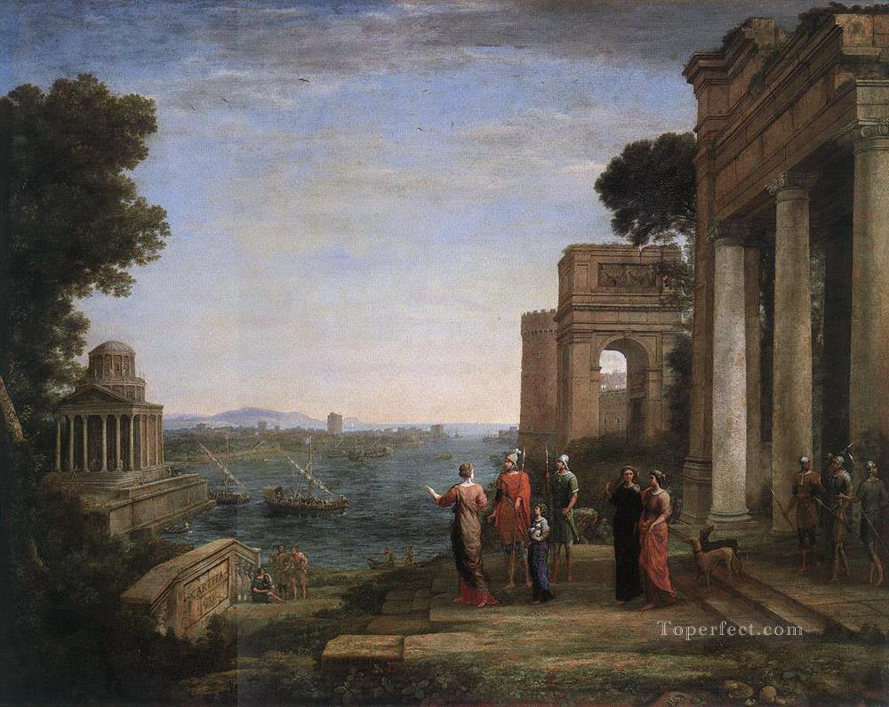 Aeneas Farewell to Dido in Carthago landscape Claude Lorrain Oil Paintings